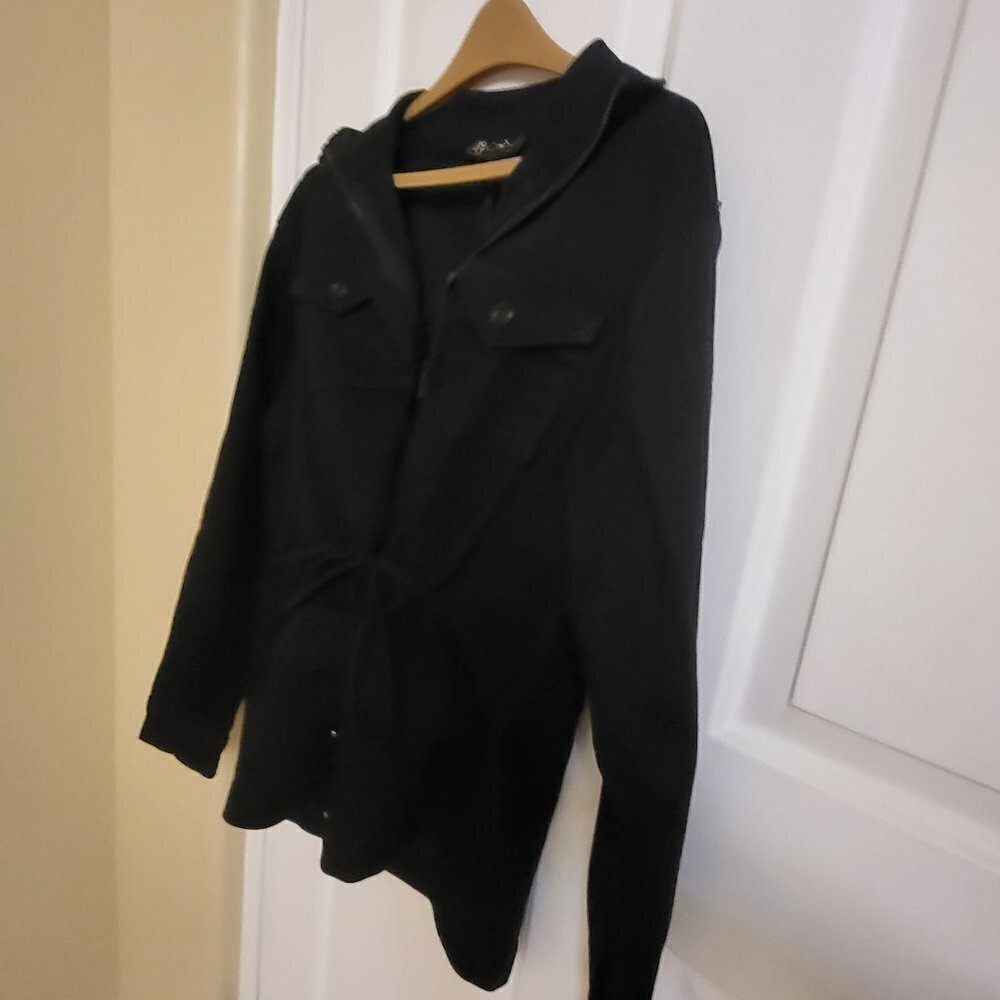 DG2 by Diane Gilman Virtual Stretch Zip-Front Anorak Jacket Black SIZE: SMALLNTW - Picture 5 of 11
